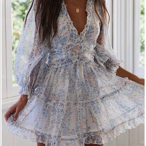 Ruffled Layered Backless Swing Casual Dress